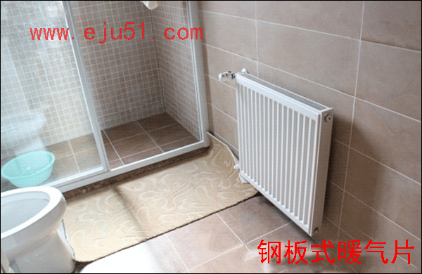 衛(wèi)生間鋼板式暖氣片安裝效果圖