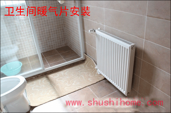 衛生間干區暖氣片安裝效果圖